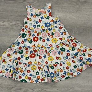 Hanna Andersson Girls Floral Tiered Tank Dress Size 110 cm US 5